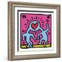 Pop Shop (Heart)-Keith Haring-Framed Art Print