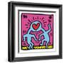 Pop Shop (Heart)-Keith Haring-Framed Art Print