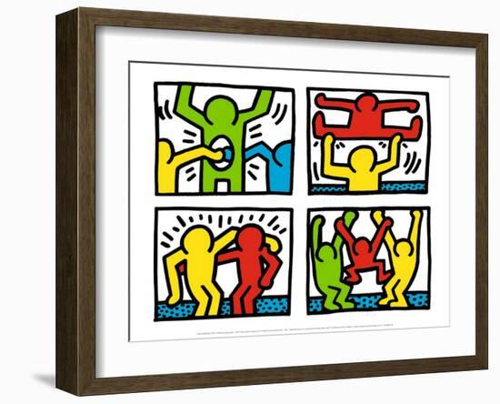 Pop Shop Quad I, c.1987-Keith Haring-Framed Art Print