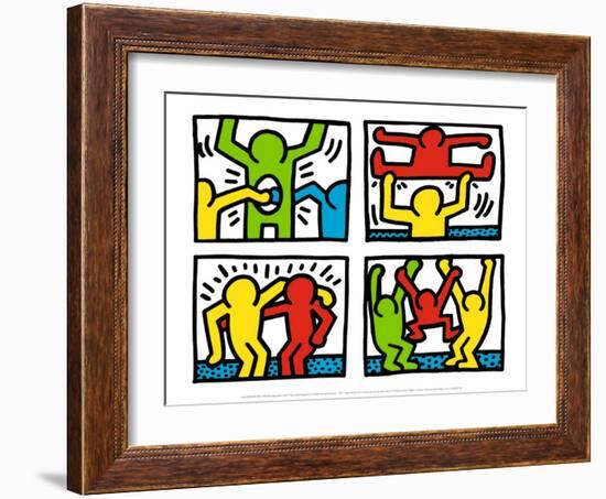 Pop Shop Quad I, c.1987-Keith Haring-Framed Art Print