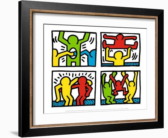 Pop Shop Quad I, c.1987-Keith Haring-Framed Art Print