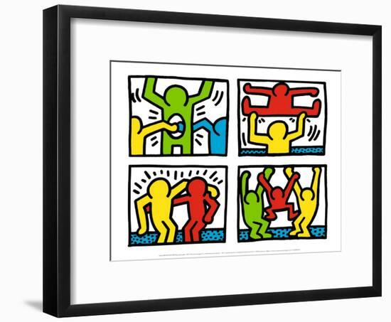 Pop Shop Quad I, c.1987-Keith Haring-Framed Art Print