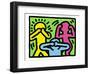 Pop Shop (See No Evil, Hear No Evil, Speak No Evil)-Keith Haring-Framed Art Print