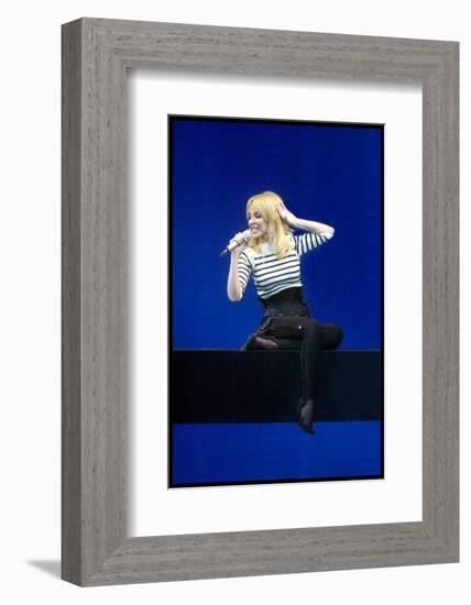 Pop Singer Kylie Minogue Performing Live on Stage During a Concert at Hammersmith Apollo-null-Framed Photographic Print