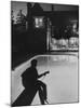 Pop Singer Ricky Nelson Sitting on Diving Board of Family Swimming Pool-Hank Walker-Mounted Premium Photographic Print