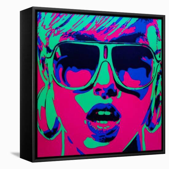 Pop Star 1-Abstract Graffiti-Framed Premier Image Canvas