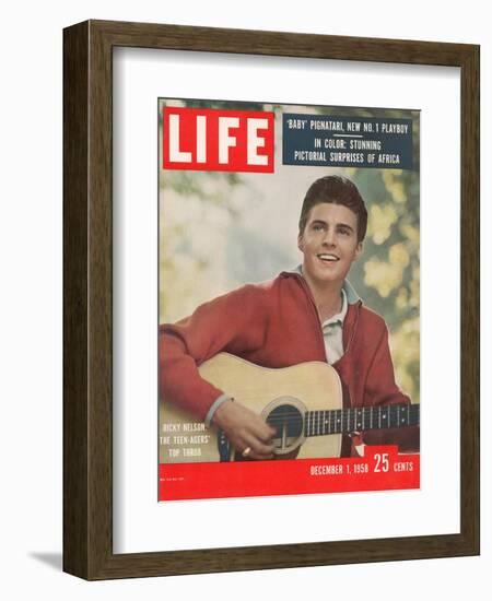 Pop Star Ricky Nelson, December 1, 1958-Ralph Crane-Framed Photographic Print