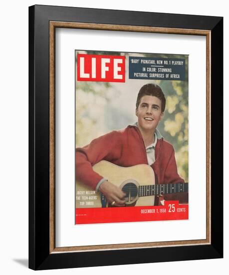 Pop Star Ricky Nelson, December 1, 1958-Ralph Crane-Framed Photographic Print