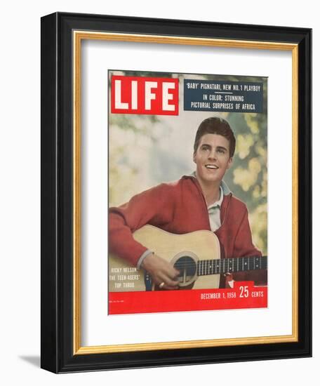 Pop Star Ricky Nelson, December 1, 1958-Ralph Crane-Framed Photographic Print