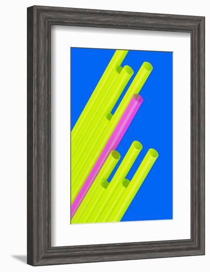 Pop Straws Collection - Blue & Green II-Philippe Hugonnard-Framed Photographic Print