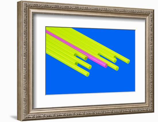 Pop Straws Collection - Blue & Green-Philippe Hugonnard-Framed Photographic Print