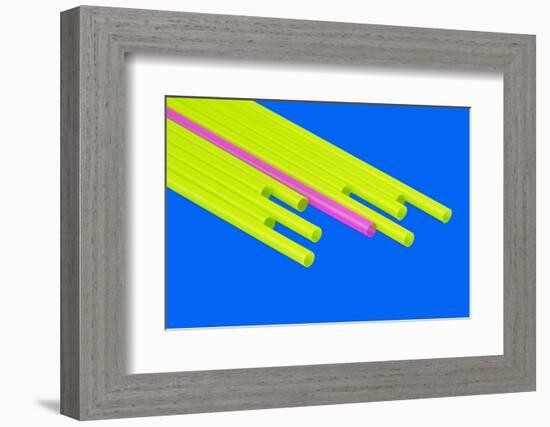 Pop Straws Collection - Blue & Green-Philippe Hugonnard-Framed Photographic Print