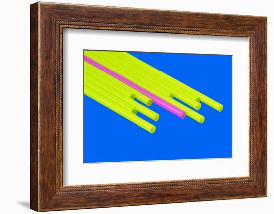 Pop Straws Collection - Blue & Green-Philippe Hugonnard-Framed Photographic Print