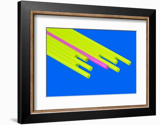 Pop Straws Collection - Blue & Green-Philippe Hugonnard-Framed Photographic Print