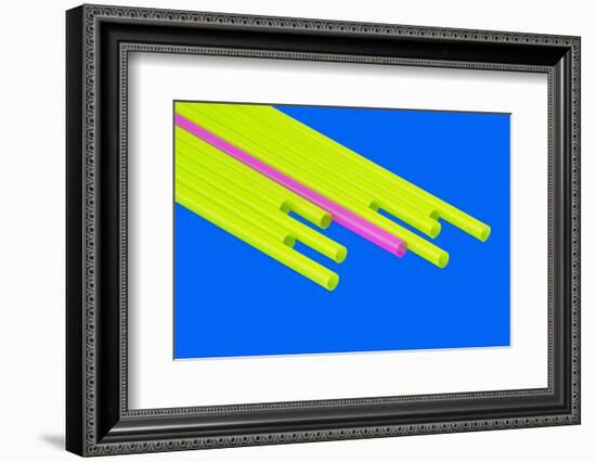 Pop Straws Collection - Blue & Green-Philippe Hugonnard-Framed Photographic Print