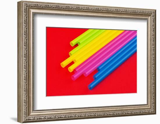 Pop Straws Collection - Colourful & Red II-Philippe Hugonnard-Framed Photographic Print