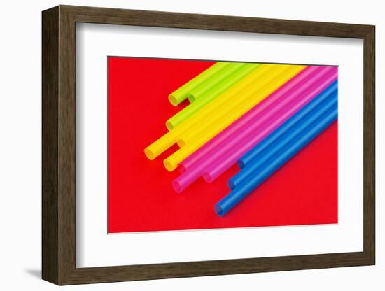 Pop Straws Collection - Colourful & Red II-Philippe Hugonnard-Framed Photographic Print