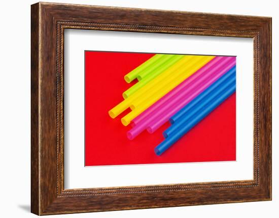 Pop Straws Collection - Colourful & Red II-Philippe Hugonnard-Framed Photographic Print