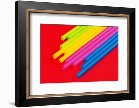 Pop Straws Collection - Colourful & Red II-Philippe Hugonnard-Framed Photographic Print
