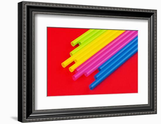 Pop Straws Collection - Colourful & Red II-Philippe Hugonnard-Framed Photographic Print