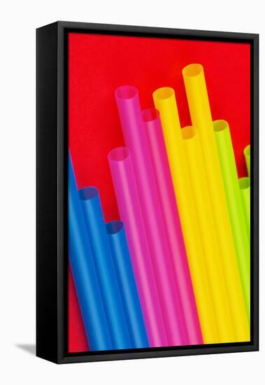 Pop Straws Collection - Colourful & Red III-Philippe Hugonnard-Framed Premier Image Canvas