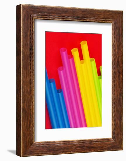 Pop Straws Collection - Colourful & Red III-Philippe Hugonnard-Framed Photographic Print