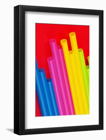 Pop Straws Collection - Colourful & Red III-Philippe Hugonnard-Framed Photographic Print