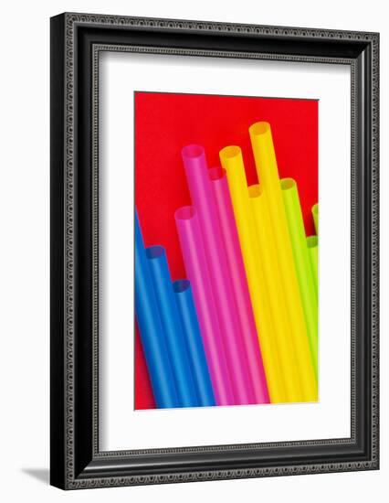 Pop Straws Collection - Colourful & Red III-Philippe Hugonnard-Framed Photographic Print