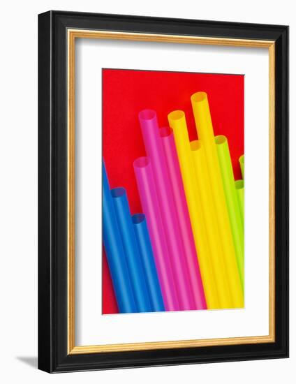 Pop Straws Collection - Colourful & Red III-Philippe Hugonnard-Framed Photographic Print