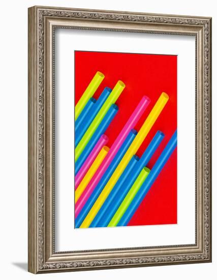 Pop Straws Collection - Colourful & Red-Philippe Hugonnard-Framed Photographic Print