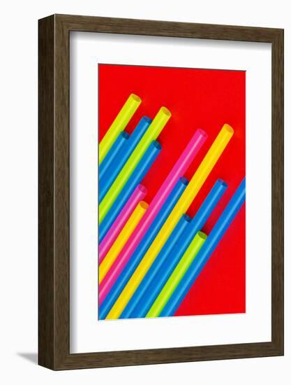 Pop Straws Collection - Colourful & Red-Philippe Hugonnard-Framed Photographic Print