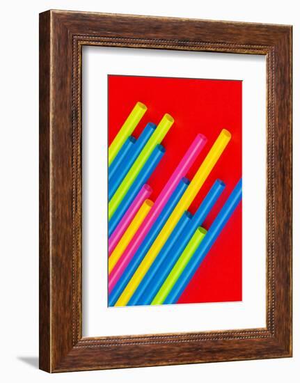 Pop Straws Collection - Colourful & Red-Philippe Hugonnard-Framed Photographic Print