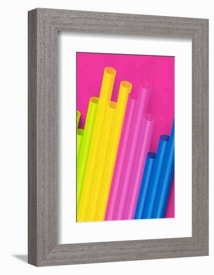 Pop Straws Collection - Dark Pink & Colourful-Philippe Hugonnard-Framed Photographic Print