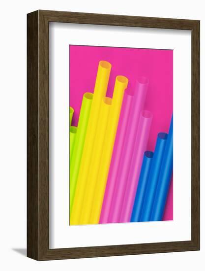 Pop Straws Collection - Dark Pink & Colourful-Philippe Hugonnard-Framed Photographic Print