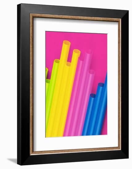 Pop Straws Collection - Dark Pink & Colourful-Philippe Hugonnard-Framed Photographic Print