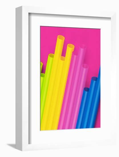 Pop Straws Collection - Dark Pink & Colourful-Philippe Hugonnard-Framed Photographic Print