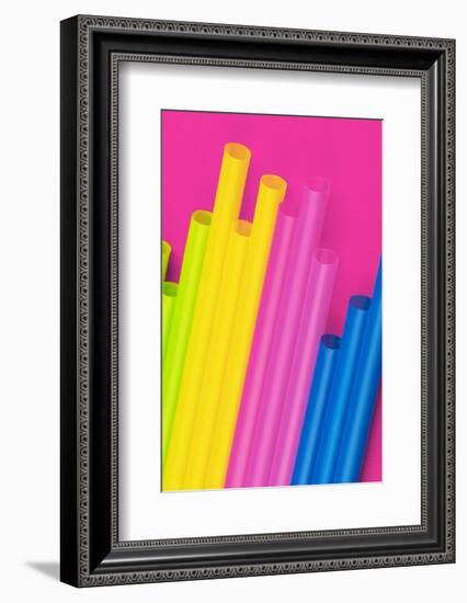 Pop Straws Collection - Dark Pink & Colourful-Philippe Hugonnard-Framed Photographic Print