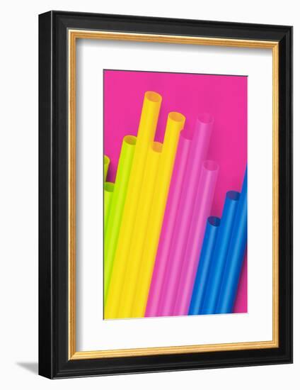 Pop Straws Collection - Dark Pink & Colourful-Philippe Hugonnard-Framed Photographic Print