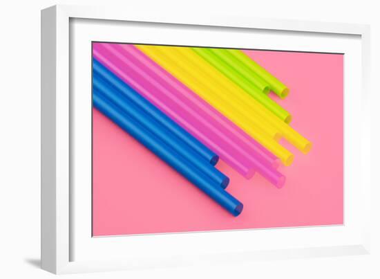 Pop Straws Collection - Light Pink & Colourful II-Philippe Hugonnard-Framed Photographic Print