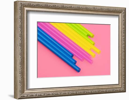 Pop Straws Collection - Light Pink & Colourful II-Philippe Hugonnard-Framed Photographic Print