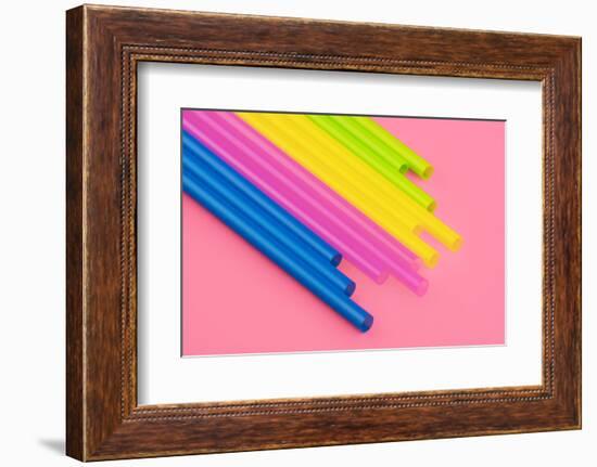 Pop Straws Collection - Light Pink & Colourful II-Philippe Hugonnard-Framed Photographic Print