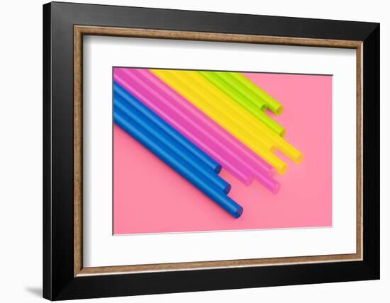 Pop Straws Collection - Light Pink & Colourful II-Philippe Hugonnard-Framed Photographic Print