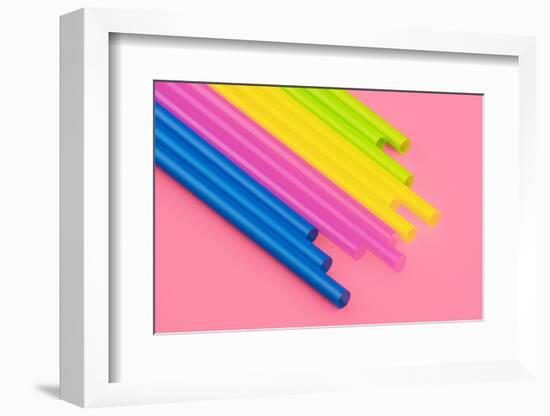 Pop Straws Collection - Light Pink & Colourful II-Philippe Hugonnard-Framed Photographic Print