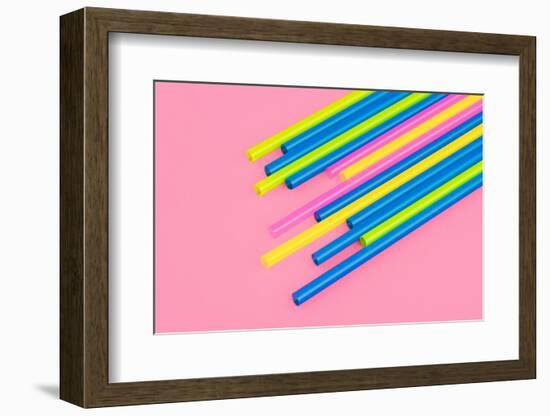 Pop Straws Collection - Light Pink & Colourful-Philippe Hugonnard-Framed Photographic Print