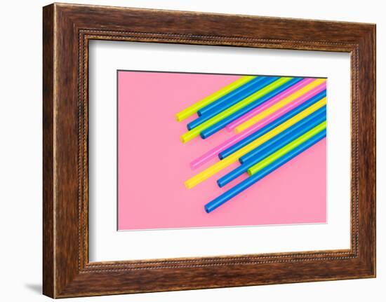 Pop Straws Collection - Light Pink & Colourful-Philippe Hugonnard-Framed Photographic Print