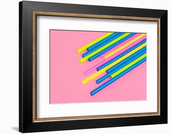 Pop Straws Collection - Light Pink & Colourful-Philippe Hugonnard-Framed Photographic Print