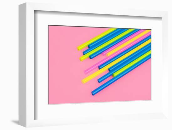 Pop Straws Collection - Light Pink & Colourful-Philippe Hugonnard-Framed Photographic Print