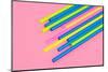Pop Straws Collection - Light Pink & Colourful-Philippe Hugonnard-Mounted Photographic Print