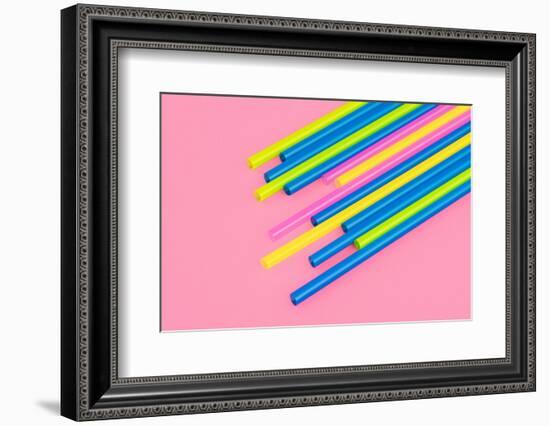 Pop Straws Collection - Light Pink & Colourful-Philippe Hugonnard-Framed Photographic Print