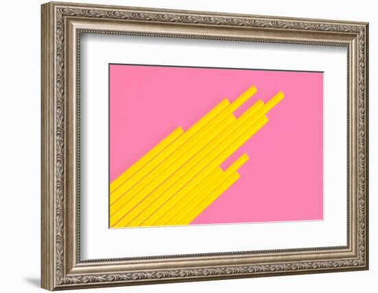 Pop Straws Collection - Light Pink & Yellow-Philippe Hugonnard-Framed Photographic Print